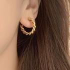 Braided Ear Stud Gold - One Size