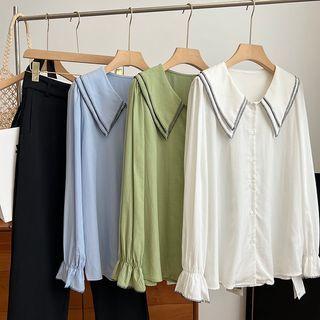 Long-sleeve Stitch Blouse