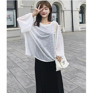 Set: Long-sleeve T-shirt + Sleeveless Maxi Dress