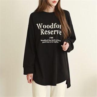 Round-hem Letter Sweatshirt
