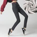 Floral Trim Skinny Jeans