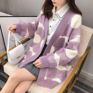 Dotted Print Cardigan