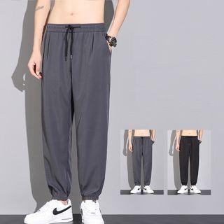 Mid Rise Straight Leg Jogger Pants