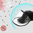 Removable Baseball Cap With Face Shield Black - Adjustable