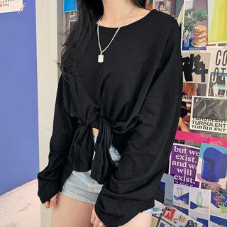 Long-sleeve Slashed T-shirt