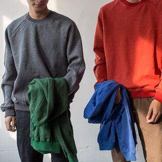 Zip-detail Plain Sweatshirt