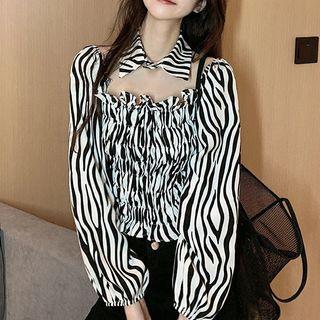 Zebra Blouse Black & White - One Size