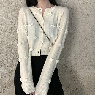 Bobble Cardigan / Wide Leg Pants