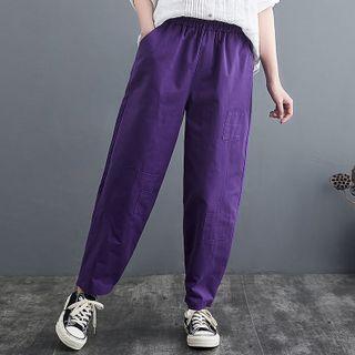 High-waist Linen Harem Pants
