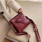 Embroidered Strap Stitched Crossbody Bag