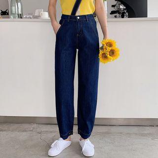 Straight-cut Jeans With Suspender