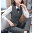 Single-breasted Vest / Dress Pants / Shirt / Set