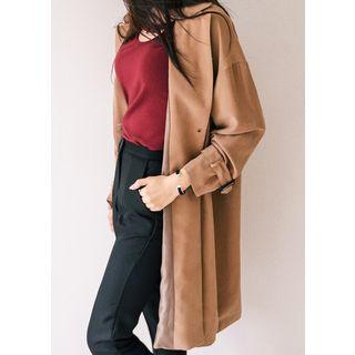 Single-breasted Long Trench Coat