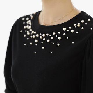Bishop-sleeve Beaded Top