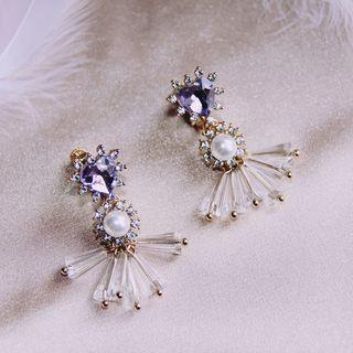 Faux Pearl Glass Dangle Earring