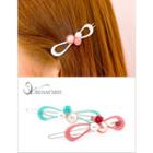 Faux Pearl & Flower Ribbon Hair Pin