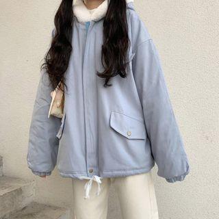 Fleece Lined Zip Cargo Jacket
