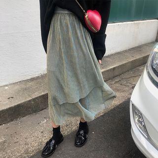 A-line Midi Skirt As Shown In Figure - One Size