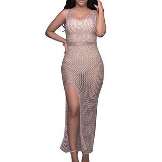 Open Back Maxi Knit Dress