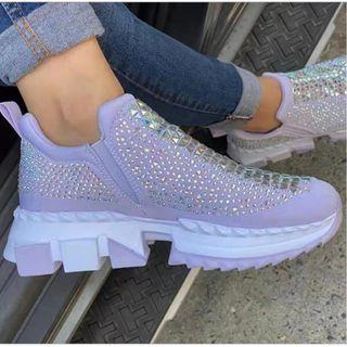 Studded Wedge Sneakers
