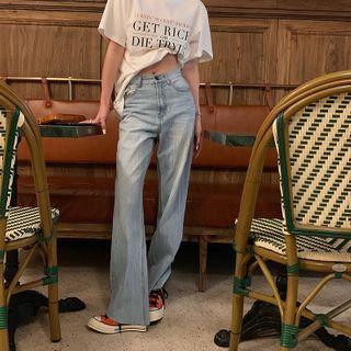 Washed Denim Shorts / Wide Leg Jeans
