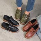 Buckled Low Heel Shoes