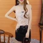 Set: Spaghetti Strap Sequined Top + Mini Fitted Skirt