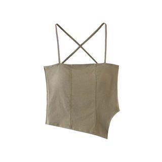 Cross Strap Asymmetrical Camisole Top