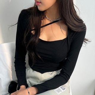 Inset Bolero Strappy Crop Top