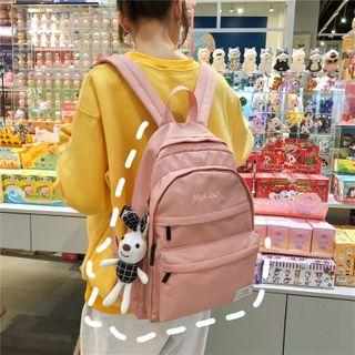 Lettering Lightweight Backpack / Bag Charm / Set
