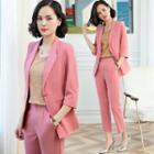 3/4-sleeve Blazer / Straight-cut Pants / Set