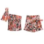 Set: One-shoulder Floral Top + Shorts