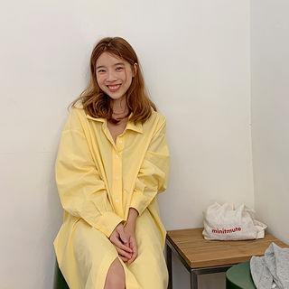 Pastel Color Boxy Shirtdress