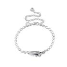 Fashion Simple Leaf Anklet Silver - One Size