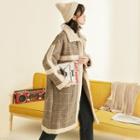 Plaid Long-sleeve Coat