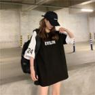 3/4-sleeve Two Tone T-shirt