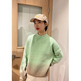 Mockneck Gradient Sweater Brown - One Size