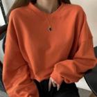 Cropped Pullover Tangerine Red - One Size