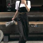 Short-sleeve Cropped T-shirt / Midi Skirt
