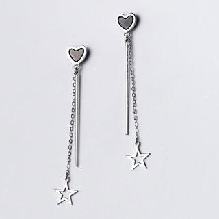 S925 Sterling Silver Star Threader Earring