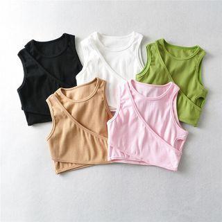 Asymmetrical Cut-out Crop Tank Top