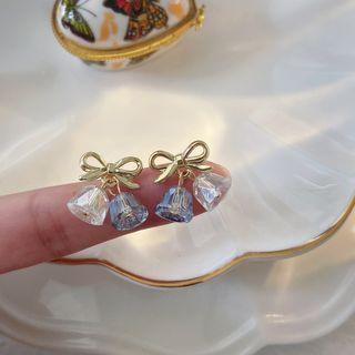 Bow Bell Alloy Earring 1 Pair - Hologram & Gold - One Size