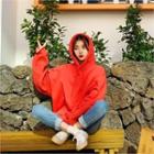 Kangaroo-pocket Over-fit Hoodie
