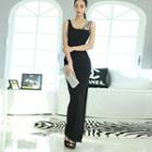 Side Slit Sleeveless Evening Gown