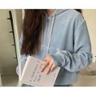 Corduroy Zip-up Cropped Hoodie