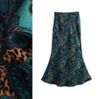 Paisley Print Midi Mermaid Skirt