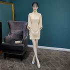 Traditional Chinese 3/4-sleeve Lace Mini Dress