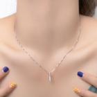 Rhinestone Bar Necklace S925 - As Shown In Figure - One Size