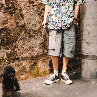 Couple Matching Cargo Wide-leg Shorts