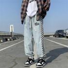 Checkerboard Harem Jeans